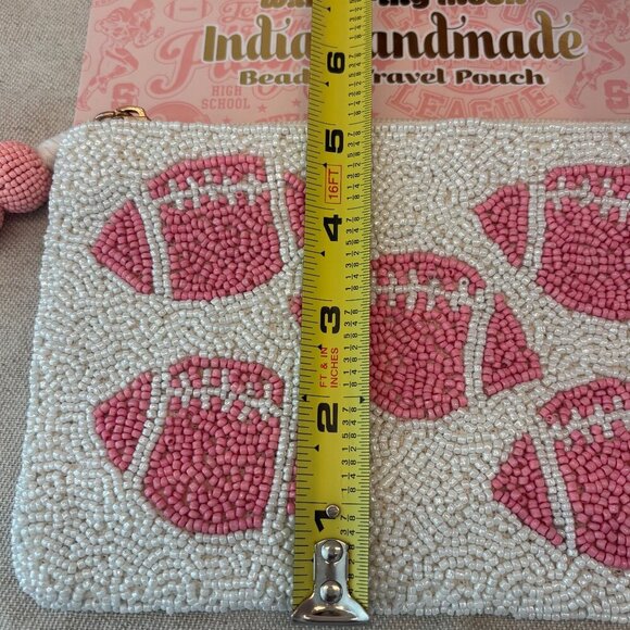 Wandering Moon Beaded Viral Bag - Pink Footballs - Picture 5 of 5